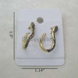 Fashion Gold Diamond Snake Stud Earring Jewelry Earring  