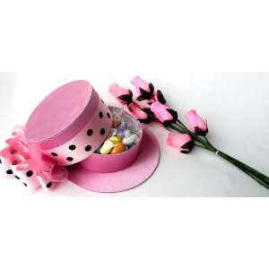 Light Pink Floral Bonnet Hat Gift Box With Premium Select Jordan 