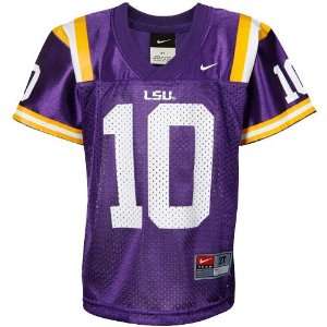   #10 Toddler Replica Football Jersey   Purple (4T)