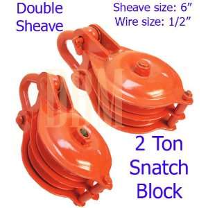   Double Dual Sheave Wire Rope Hoist 6 Pulley Rigging
