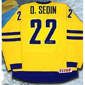  Daniel Sedin Signed Team Sweden 2010 Olympic Jersey 