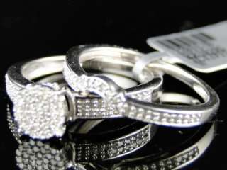 WOMENS BRIDAL ENGAGEMENT DUO DIAMOND RING SET 1/3 CT  