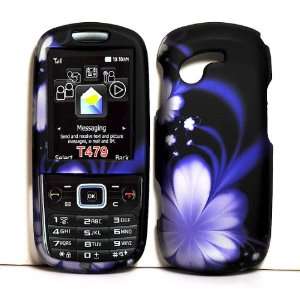  Purple Flower Rubberized Snap on Hard Protective Cover 