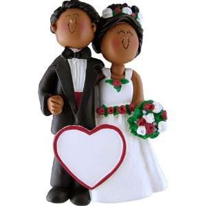  3917 Wedding Couple Male and Female African American Personalized 