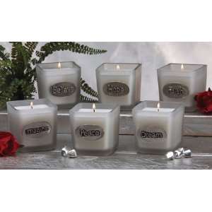  Pack of 6 Inspiration Assorted Frosted Glass Scented 