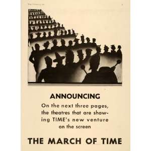  1935 Ad The March of Time Theatre Production Venue List 