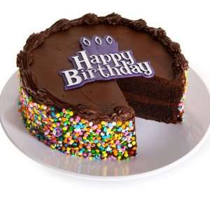 Chocolate Happy Birthday Cake  Grocery & Gourmet Food