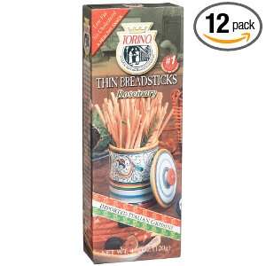 Torino Rosemary Thin Breadsticks, 4.25 Ounce Boxes (Pack of 12 