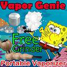 VaporGenie Portable Vaporizer Vapor Genie Oak Pipe + Free 4pc Grinder