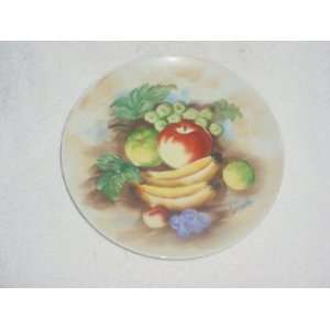  Porcelain Hand Painted Fruit Plate 