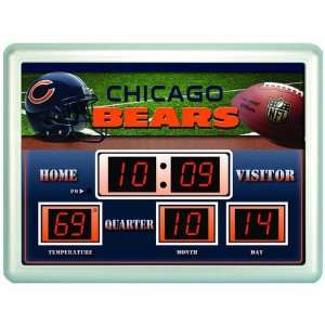  Chicago Bears Scoreboard Clock w/ Thermometer Sports 