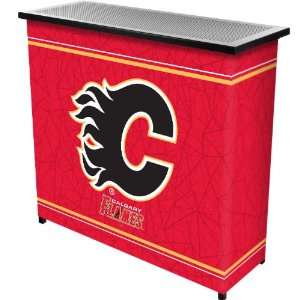   Flames 2 Shelf Portable Bar w/ Case   NHL8000 CF