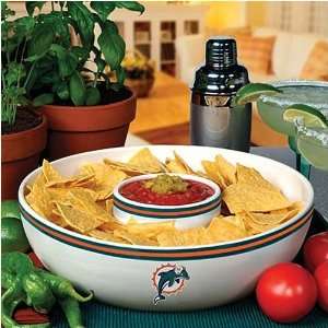  Miami Dolphins Chips & Dip Bowl Set