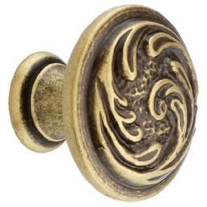  Antique Brass Knobs. Swirl Design Cabinet Knob With Choice 