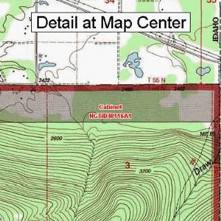  USGS Topographic Quadrangle Map   Cabinet, Idaho (Folded 