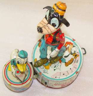 Vintage Marx Donald Duck Duet w/ Goofy Wind up Toy  