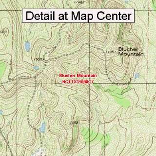  USGS Topographic Quadrangle Map   Blucher Mountain, Texas 