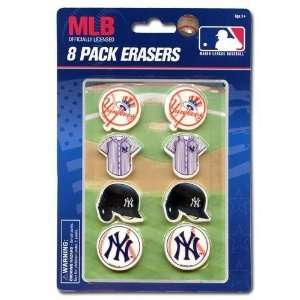  Mlb, Yankees 8Pk Shaped Erasers Case Pack 72 Sports 