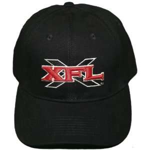  New Black XFL 3D Embroidered Front Logo Adjustable Velcro 