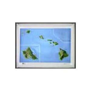   Raised Relief Map NCR Style with OAK WOOD Frame