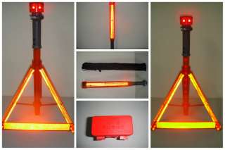 New Road Emergency Hazard Flash Triangle Baton Reflector + LED Traffic 