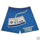 Official Nintendo EVERYBODY LOVES A PLAYER New Mens Blue Boxer Shorts 