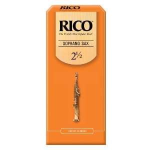  Rico Soprano Sax Reeds, Strength 2.5, 25 pack Musical 