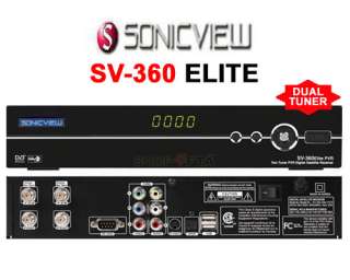 SONICVIEW 360 ELITE SV360 DUAL TUNER PVR FTA RECEIVER  