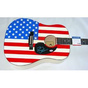 Rodney Atkins Autographed Signed Flag Guitar PSA DNA Certified