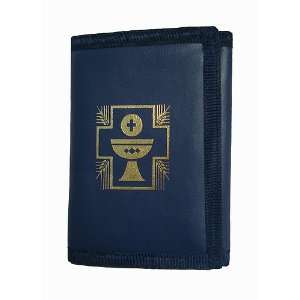 Boys First Communion Holy Eucharist Blue Wallet Gift #12158W  