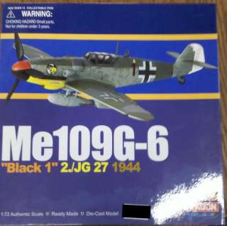 72 Me109G 6 Black 1, German WWII Fighter  