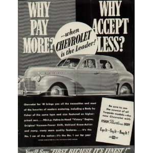   ? Why Accept Less?  1941 Chevrolet Ad, A2514 