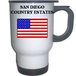 US Flag   San Diego Country Estates, California (CA) White Stainless 