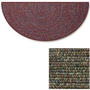   woods   GOW Braided Multicolor Half Round Hearth Green Rug Furniture
