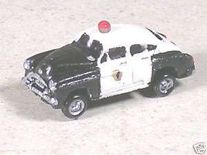 Scale 1952 Black & White Chevy Police Car  