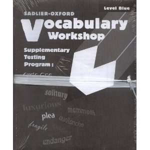  Vocabulary Workshop Level Blue Supplementary Testing 