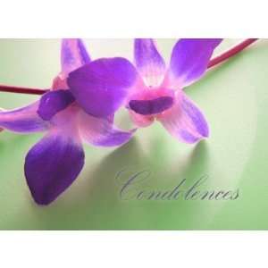  Condolence Card (purple orchids)