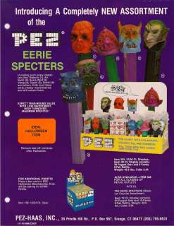 PEZ (6) EERIE SPECTRES prototype plaster models 1970s vintage 