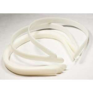  White Plastic Headbands 1/2 144pcs 