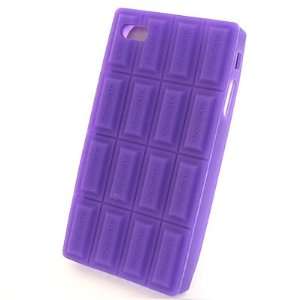  Silicon Skin Rubber PURPLE With CHOCOLATE CANDY BAR Design 