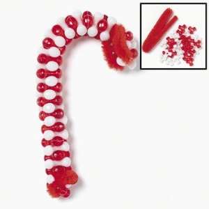  Beaded Candy Cane Ornament Craft Kit   Craft Kits & Projects 
