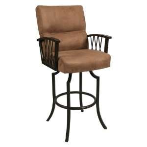  in. Ravenwood Swivel Bar Stool with Arms   Autumn Rust