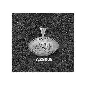  Arizona State 1/2in Sterling Silver Football Pendant 