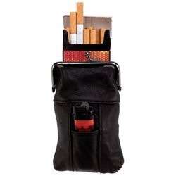 Embassy Genuine Leather Cigarette Case & Clip Close Top  