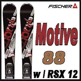 11 12 Fischer Motive 88 Skis 176cm w/RSX 12 PowerRail NEW   