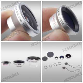  Eye Lens + Wide Angle Lens + Macro Lens 3in1 Kit For iPad iPhone 4 