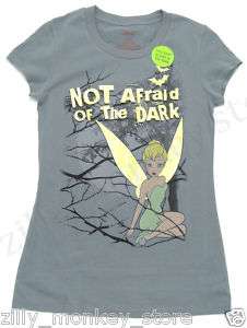 Disney Tinker Bell Glow In Dark Womens Girls Tee Shirt  