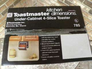 Vintage Toastmaster Under Cabinet 4 Slice Toaster Four New Old Stock 