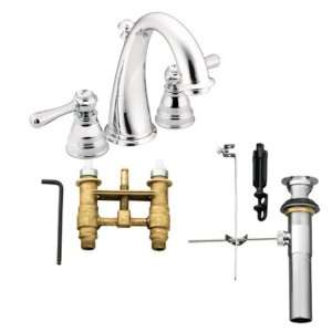 Moen T6123 9300 Kingsley Two Handle High Arc Bathroom Faucet with 