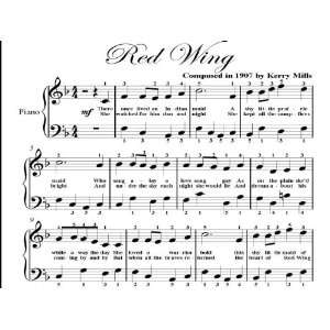  Red Wing Big Note Piano Sheet Music Kerry Mills Books